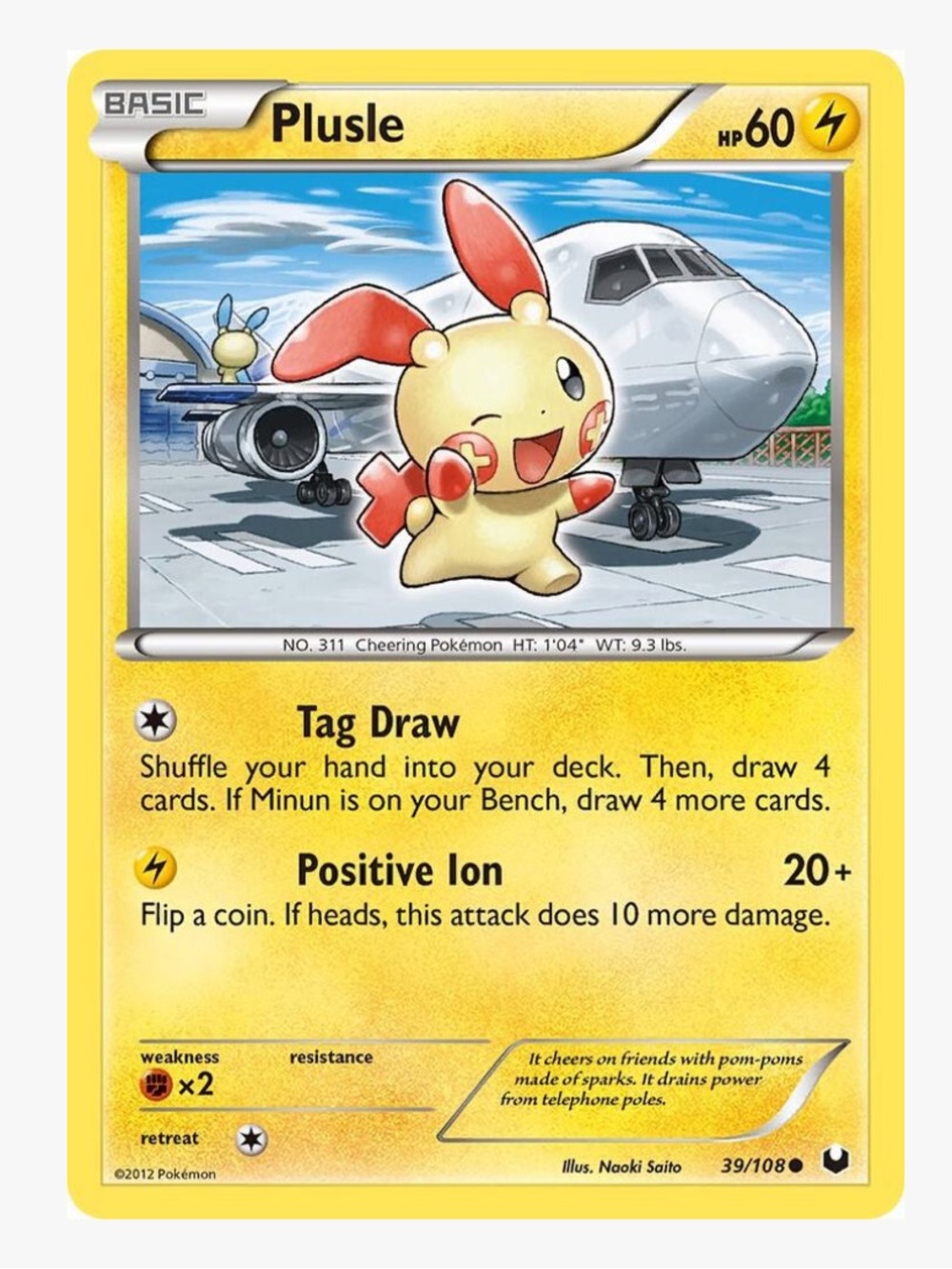 Plusle Dark Explorers Pokemon Trading Card